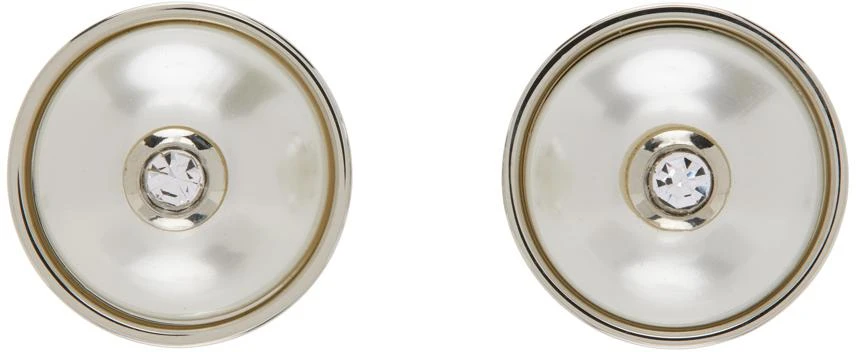We11done Silver Pearl Earrings 1