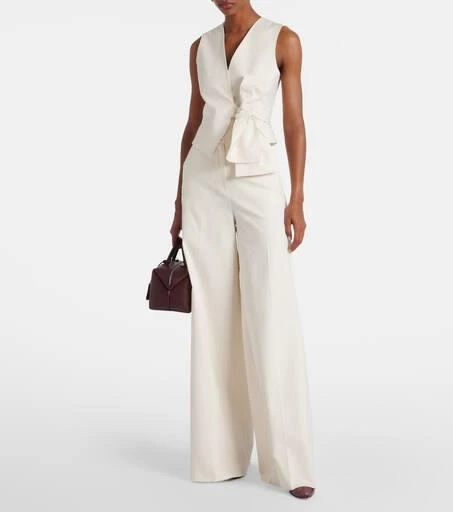 Max Mara Zampa bow-detail cotton-blend vest 2