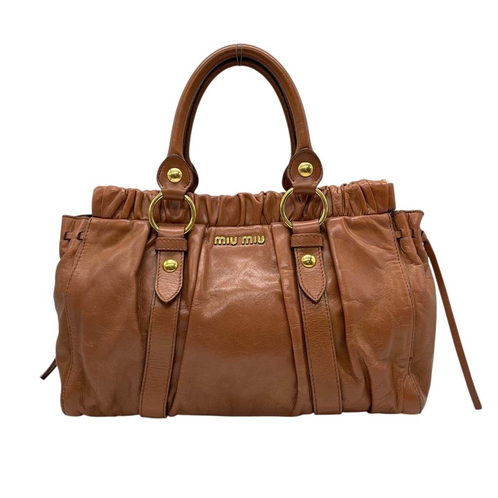 Miu Miu Leather Handbag Shoulder Bag (Pre-Owned)