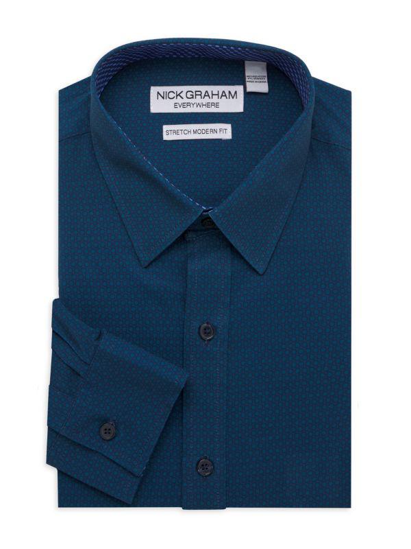 Nick Graham Sutton Stretch Modern Fit Dress Shirt