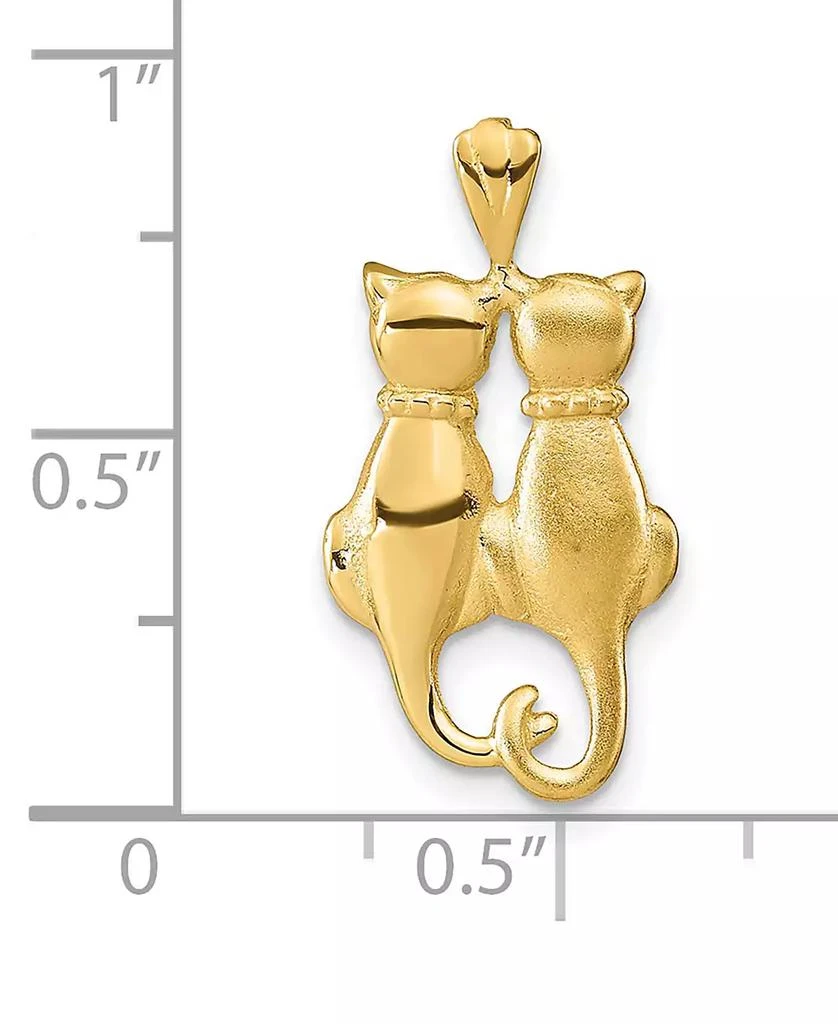 Macy's Twin Cats Charm Pendant in 14k Yellow Gold 3