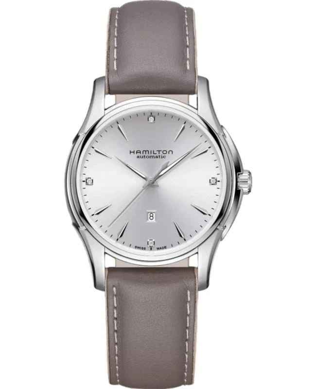 Hamilton Hamilton Jazzmaster Lady Auto Silver Dial Leather Strap Women's Watch H32315891 1