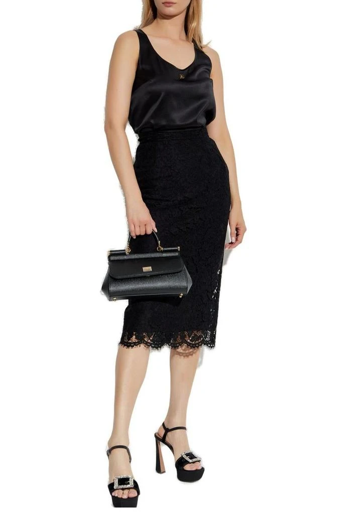 Dolce & Gabbana Dolce & Gabbana High Waist Lace Skirt 4