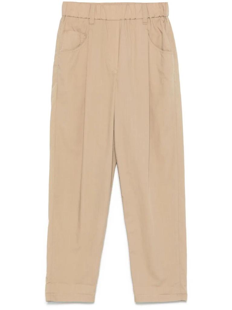 Brunello Cucinelli Stretch Silk Satin Track Trousers