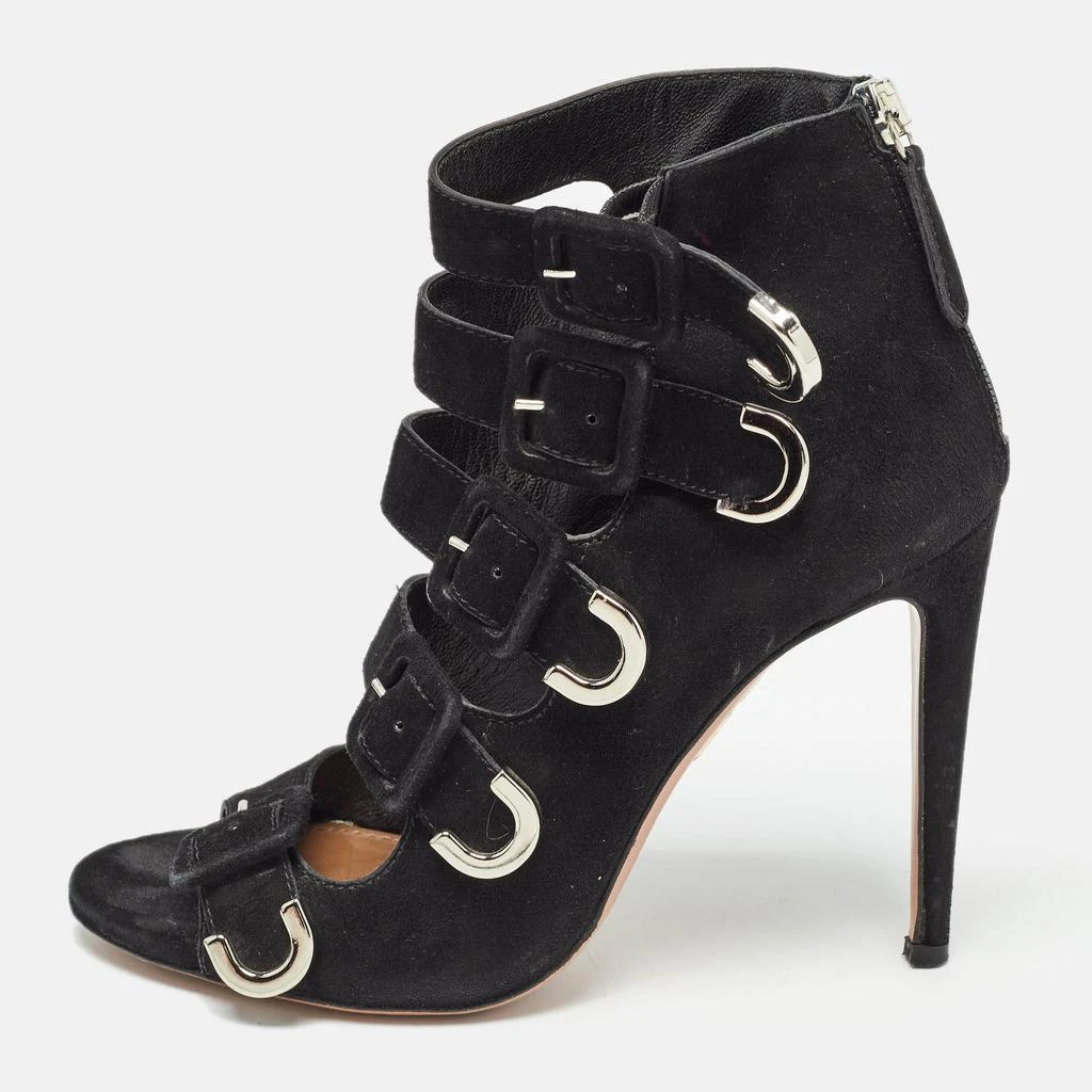 Aquazzura Aquazzura Black Suede Claudia Schiffer Boots Size 36 1