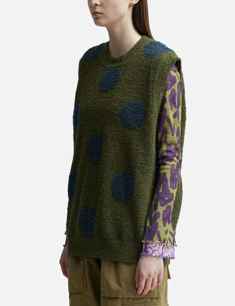 Brain Dead Teddy Fur Dot Knit Sweater Vest 2