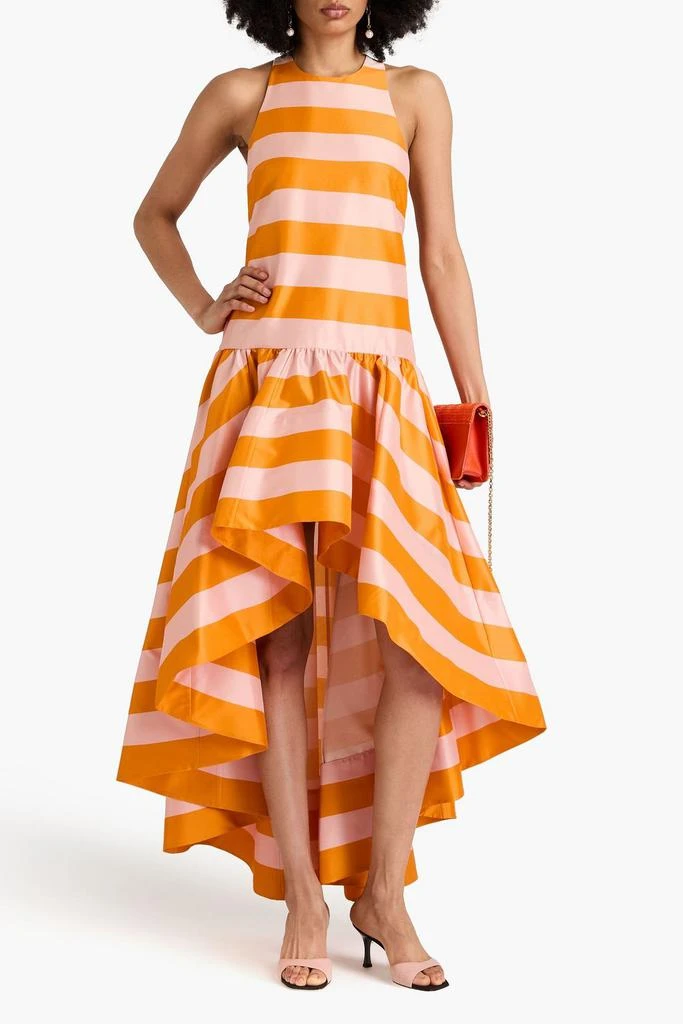 Zimmermann Asymmetric striped silk-shantung dress 2