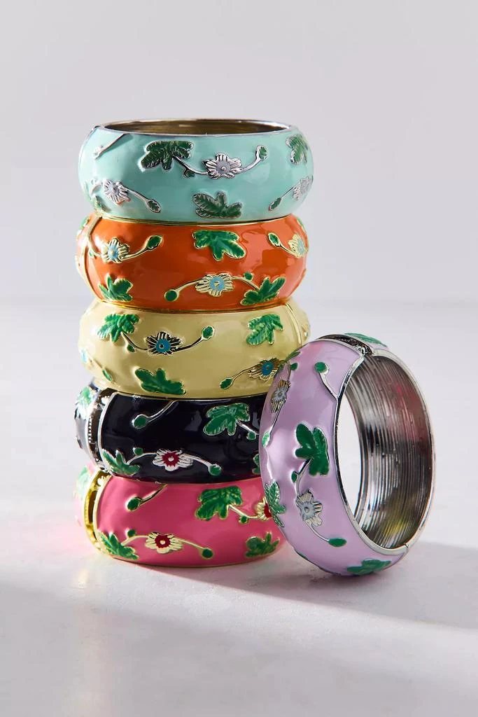 Urban Outfitters Jane Enamel Wide Bangle Bracelet