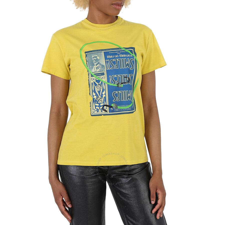 Tシャツ・カットソー MAISON MARGIELA Men T-shirt Yellow S67GC0030S24607 855 Maison Margiela Outlet: T-shirt men - Yellow | Maison