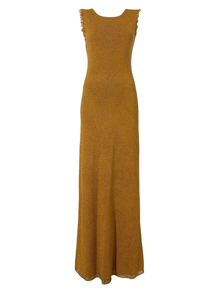 Silvia Backless Dress In Silk Doubleface Boucle Cider | Proenza Schouler Official Site