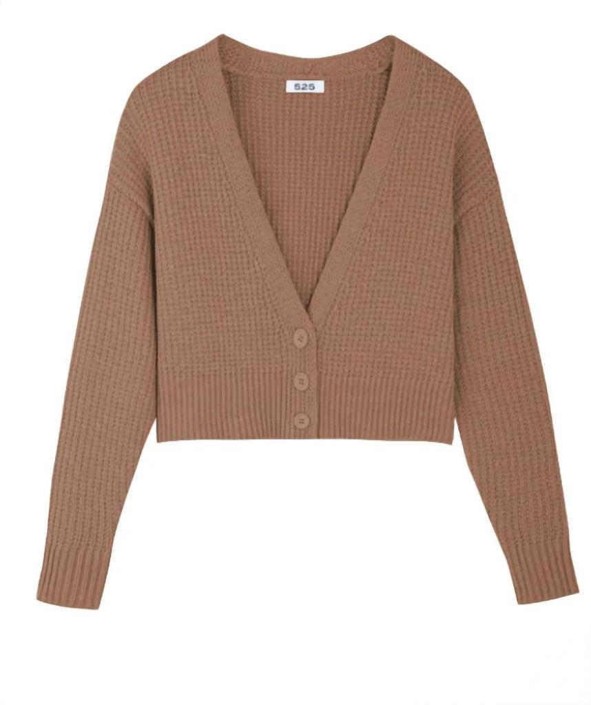 525 America Jenny Cropped Button Front Cardigan