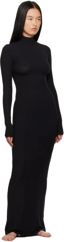 SKIMS Black Soft Lounge Turtleneck Maxi Dress 4