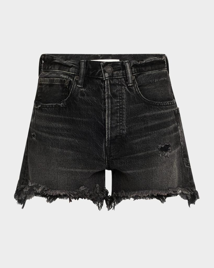 MOUSSY VINTAGE Harrington Distressed Denim Shorts