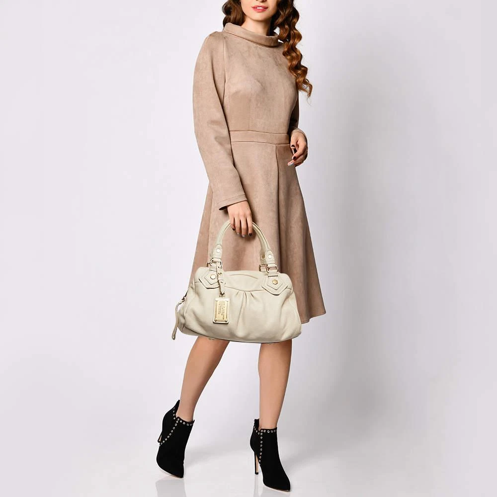 Marc Jacobs Marc by Marc Jacobs Off White Leather Classic Q Baby Groovee Satchel 2