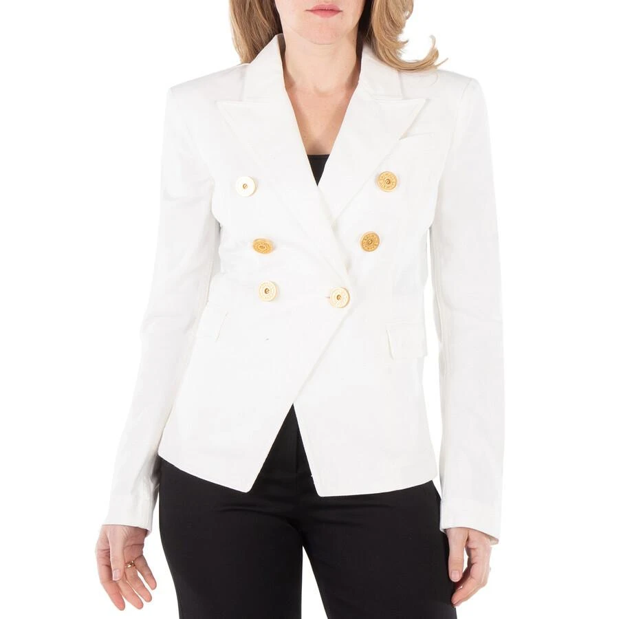 Double-Breasted Denim Blazer