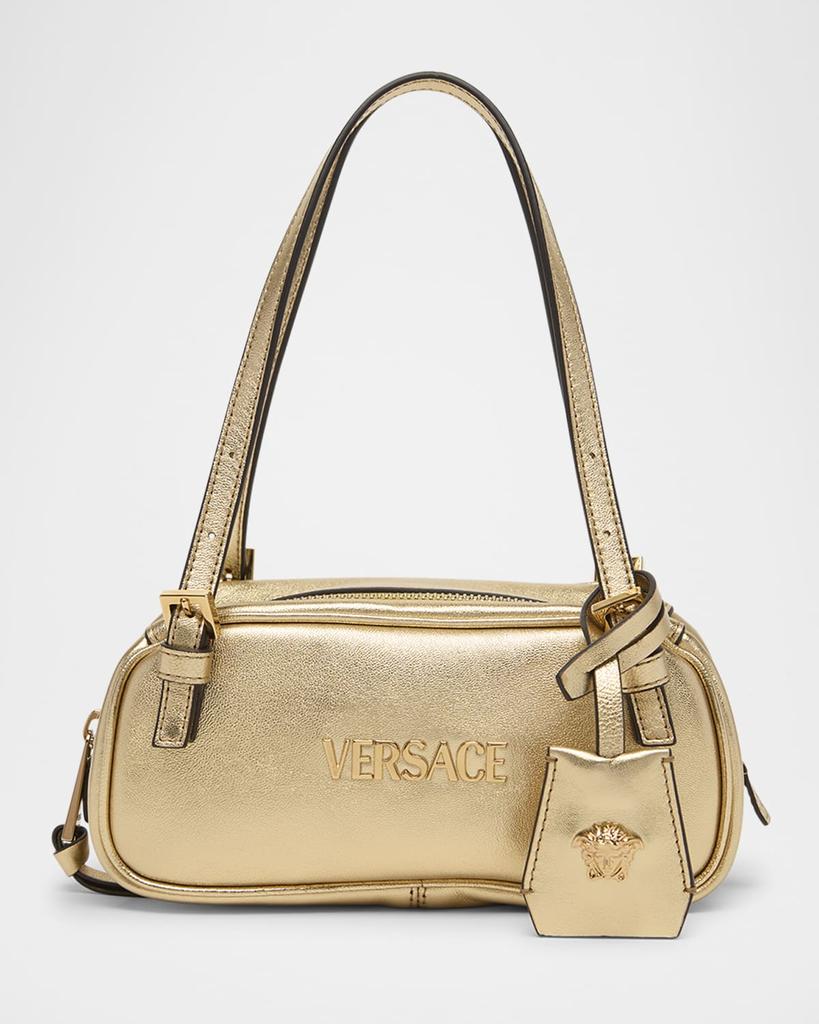 Versace Versace Logo-Lettering Zipped Shoulder Bag