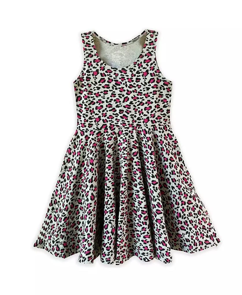 Mightly Toddler Girls Fair Trade Organic Cotton Print Sleeveless Twirl Dress