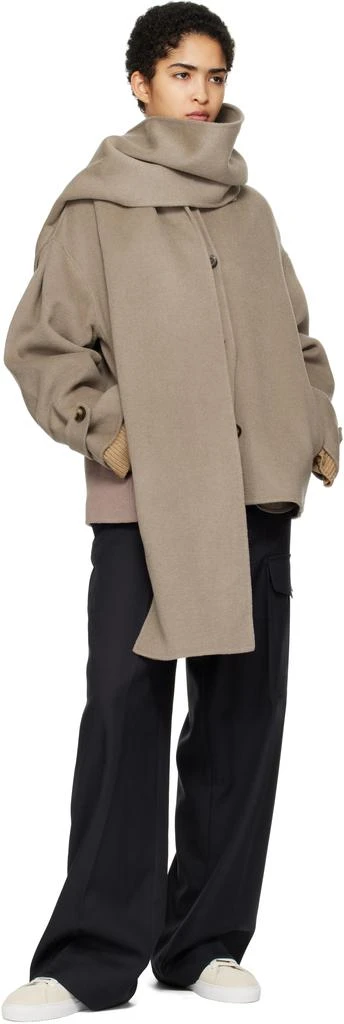 Axel Arigato Taupe Dew Scarf Detailed Jacket 5
