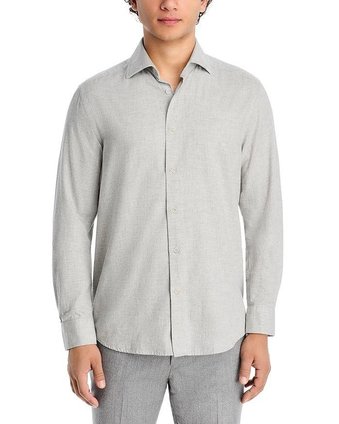 Jack Victor Stanton Cotton Herringbone Button Down Shirt 3