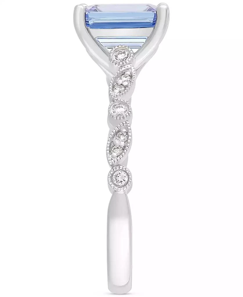 Macy's Tanzanite (2-1/10 ct. t.w.) & Diamond (1/10 ct. t.w.) Milgrain Bead Ring in 14k White Gold 4