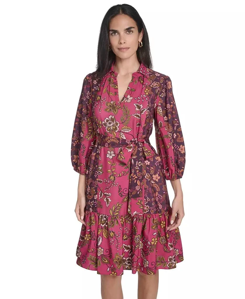 Jessica Howard Women's Short Shirt Tiered Skirt Dress 2