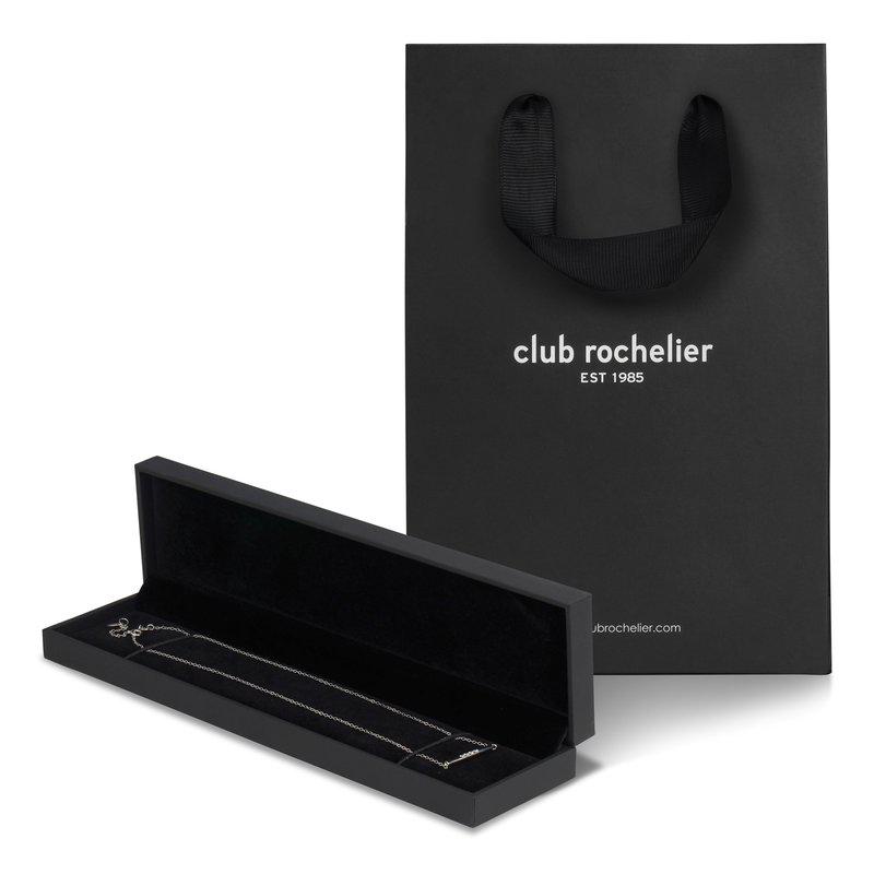 Club Rochelier 5A Cubic Zirconia Sparkling Gemstones Bar Necklace