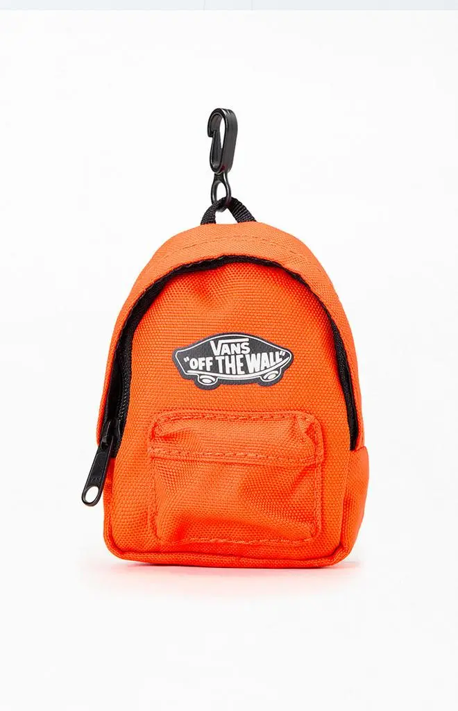 Vans Kids Burnt Orange Micro Old Skool Backpack Bag Charm