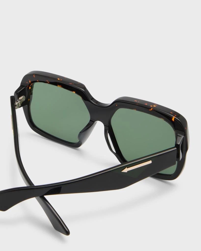 KAREN WALKER Logo Acetate Square Sunglasses 4