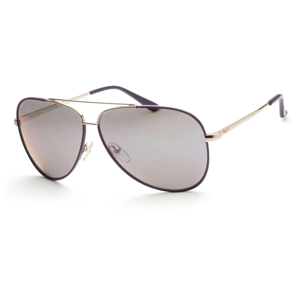 Salvatore Ferragamo Ferragamo Women's Gold Aviator Sunglasses 1