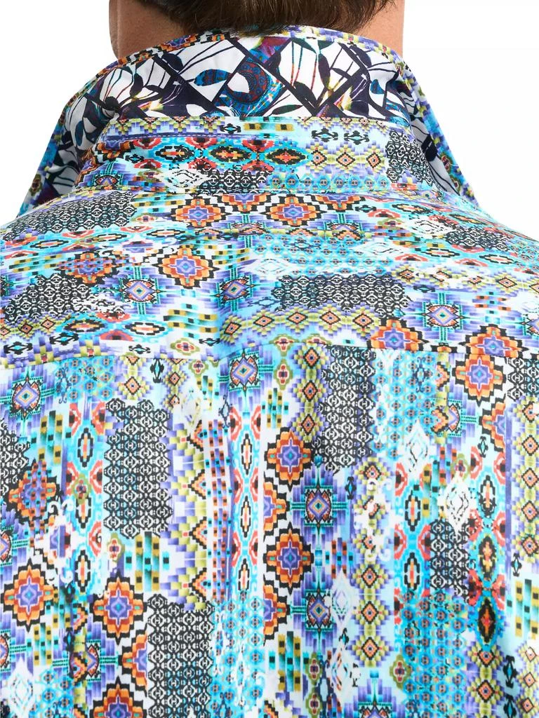 Robert Graham Merola Abstract Long-Sleeve Button-Front Shirt 4