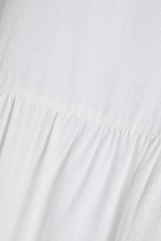 Eskandar Gathered silk crepe de chine tunic 4