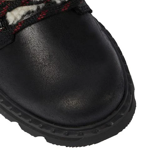 SOREL Lennox leather and shearling combat boots 6