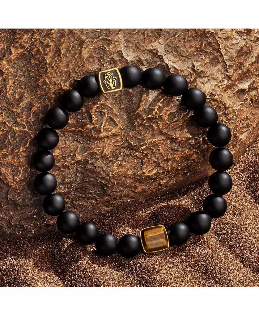 Karma and Luck Men's Infinite Potential - Onyx Tiger's Eye Bracelet