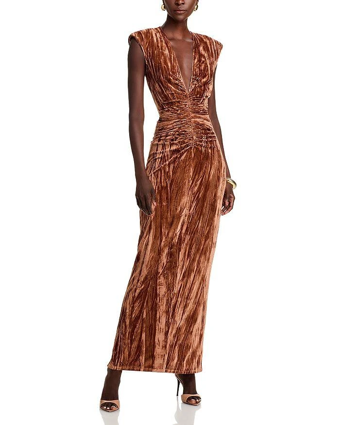 Ronny Kobo Hayley Plunge Neck Dress 1