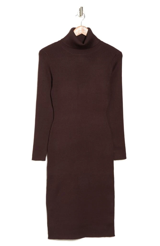 Nina Leonard Turtleneck Ribbed Midi Sweater Dress 3