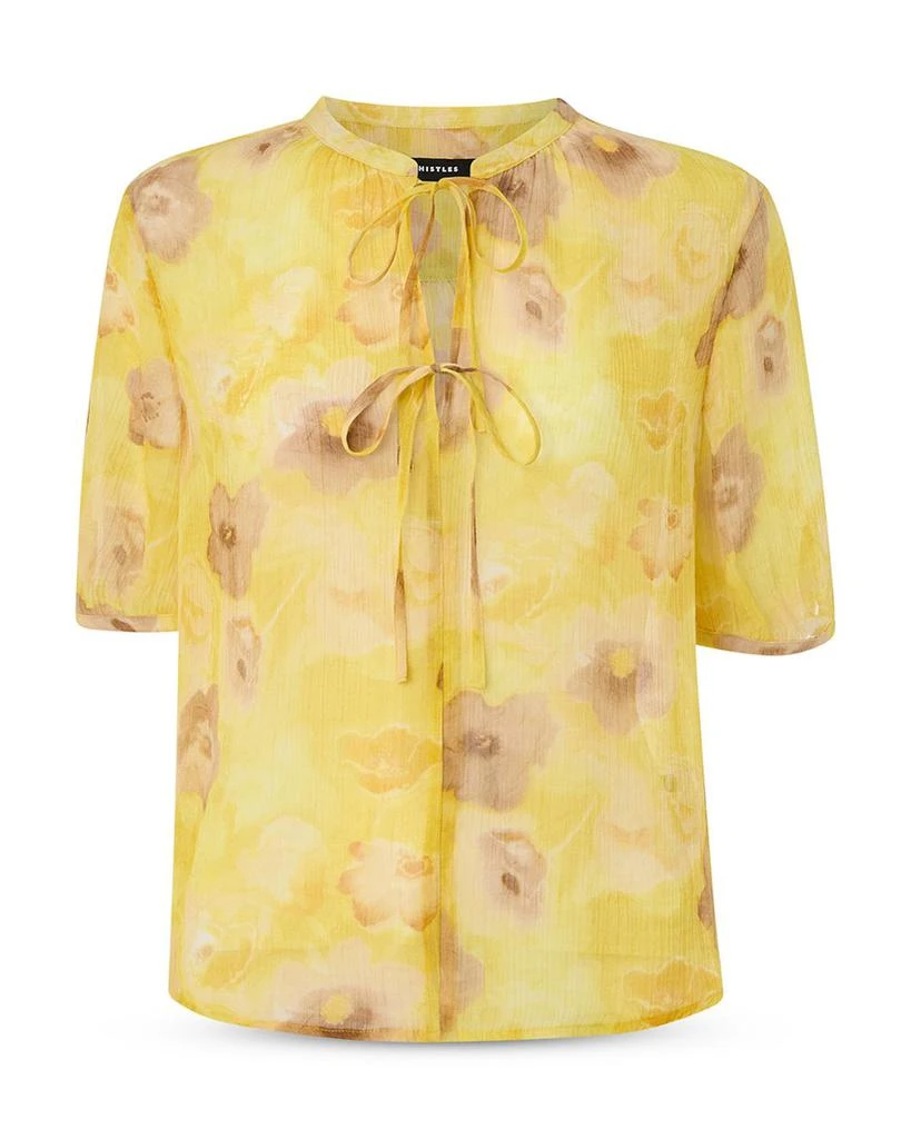 Whistles Sunshine Floral Texture Blouse 5