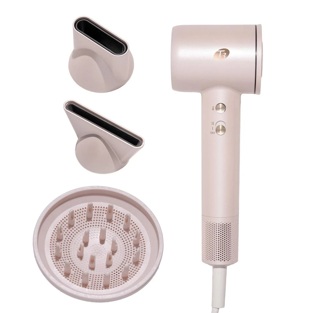 T3 T3 LuxeDry High-Performance Hair Dryer Set with Drying Concentrator, Styling Concentrator 
Diffuser Attachments |Fast, Powerful Drying 
Styling |for All Hair Types