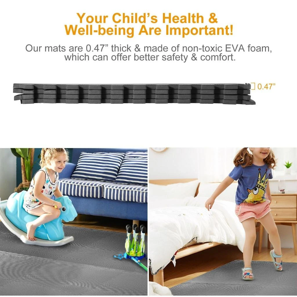 ENVI2ULTRA Puzzle Exercise Mat Foam Gym EVA Mat Interlocking Tiles Protective Flooring for Gym Equipment 3