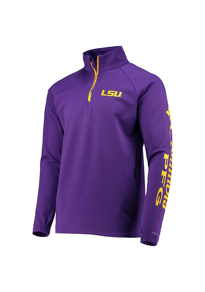 Columbia NCAA LSU Tigers Terminal Tackle Fleece Raglan Omni-Shade Quarter-Zip Jacket 2