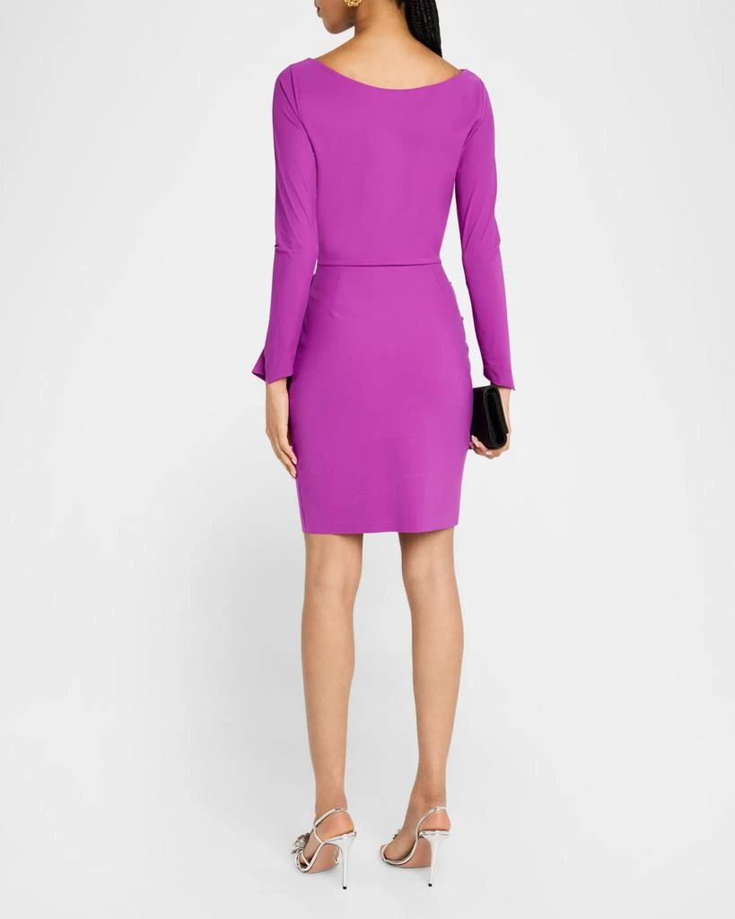 Chiara Boni Draped Bateau-Neck Bodycon Mini Dress 2