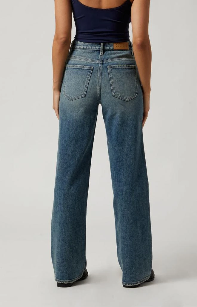 PacSun Medium Indigo High Waisted Girlfriend Jeans 4