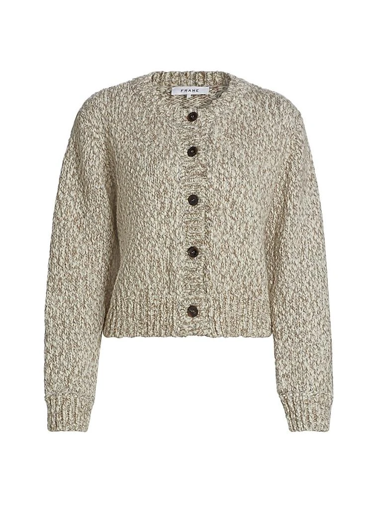FRAME Marl Wool-Alpaca Cardigan 1