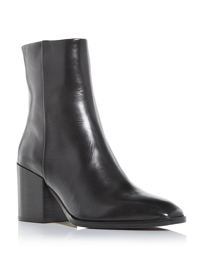 AEYDE Women's Leandra Black Block Heel Boots