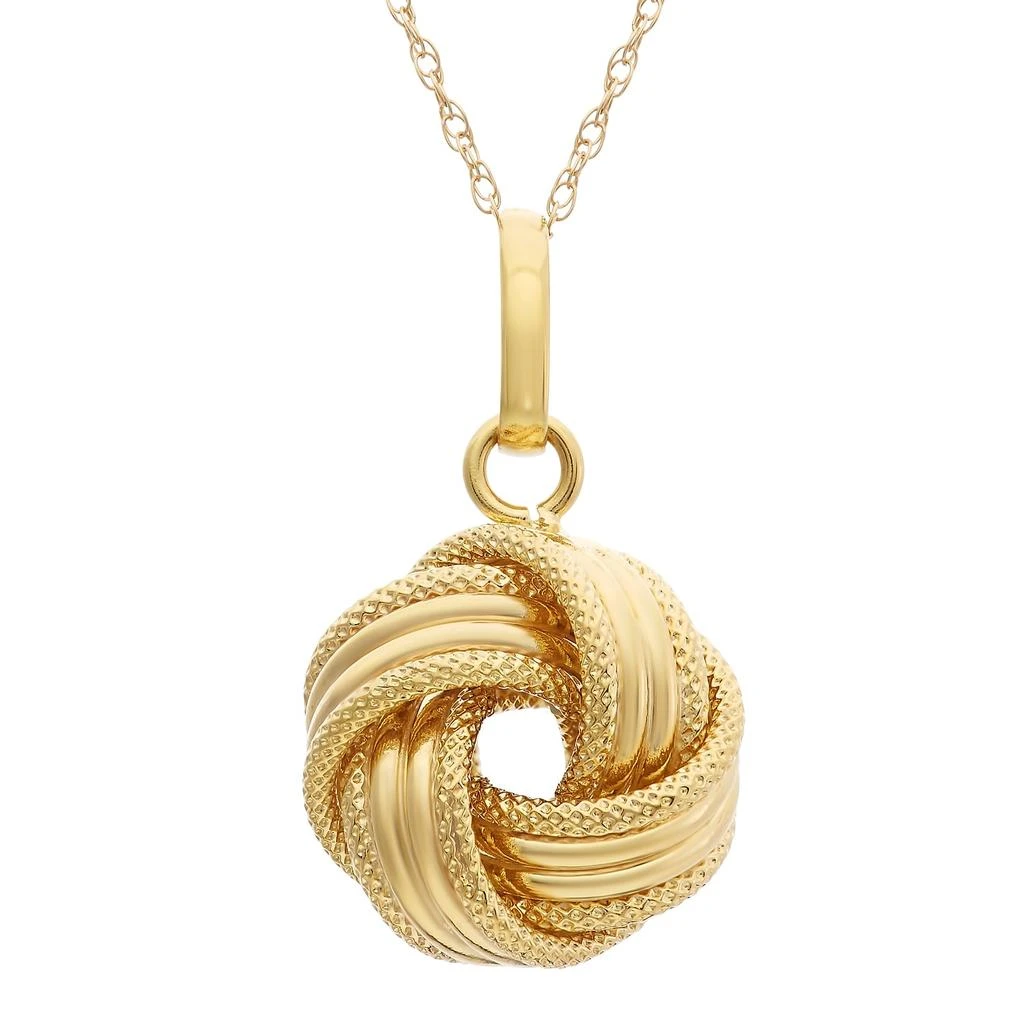 Giorgio Di Vicenza 14K Yellow Gold Italian Love Knot Necklace 2