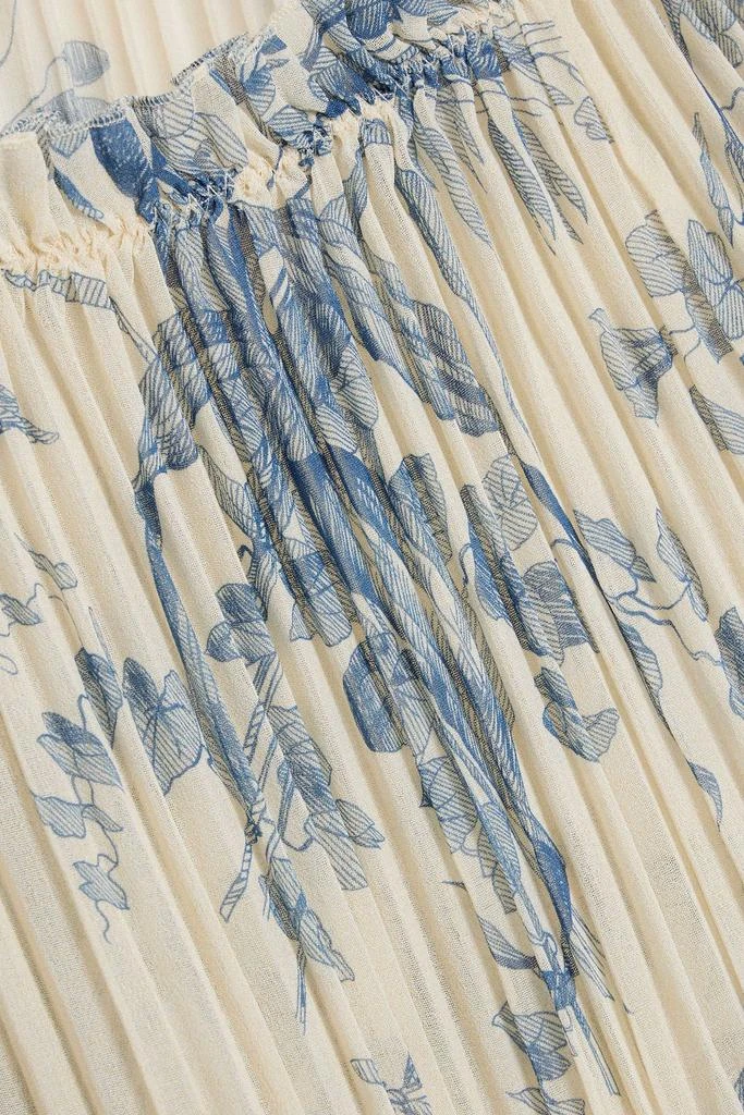 RED Valentino Pleated printed chiffon dress 4