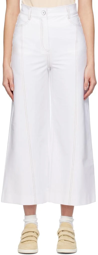 Max Mara White Foster Trousers 1