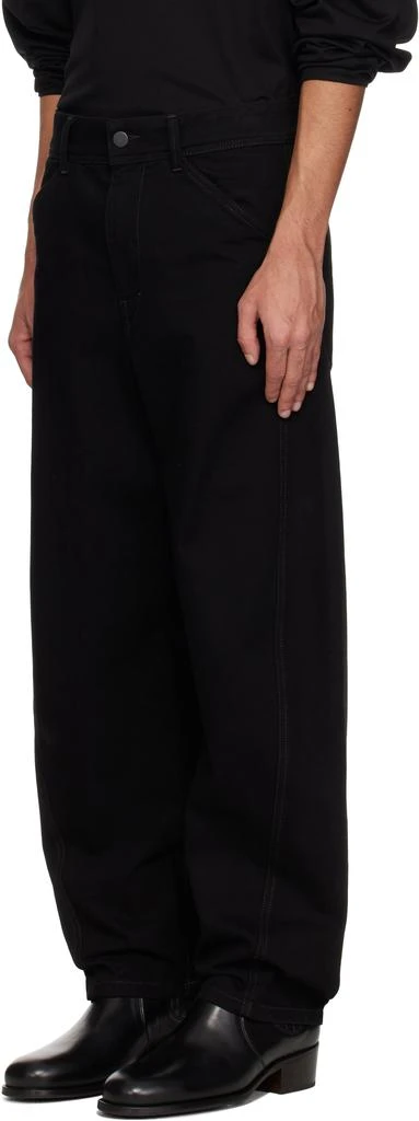 Lemaire Black Twisted Workwear Jeans 4