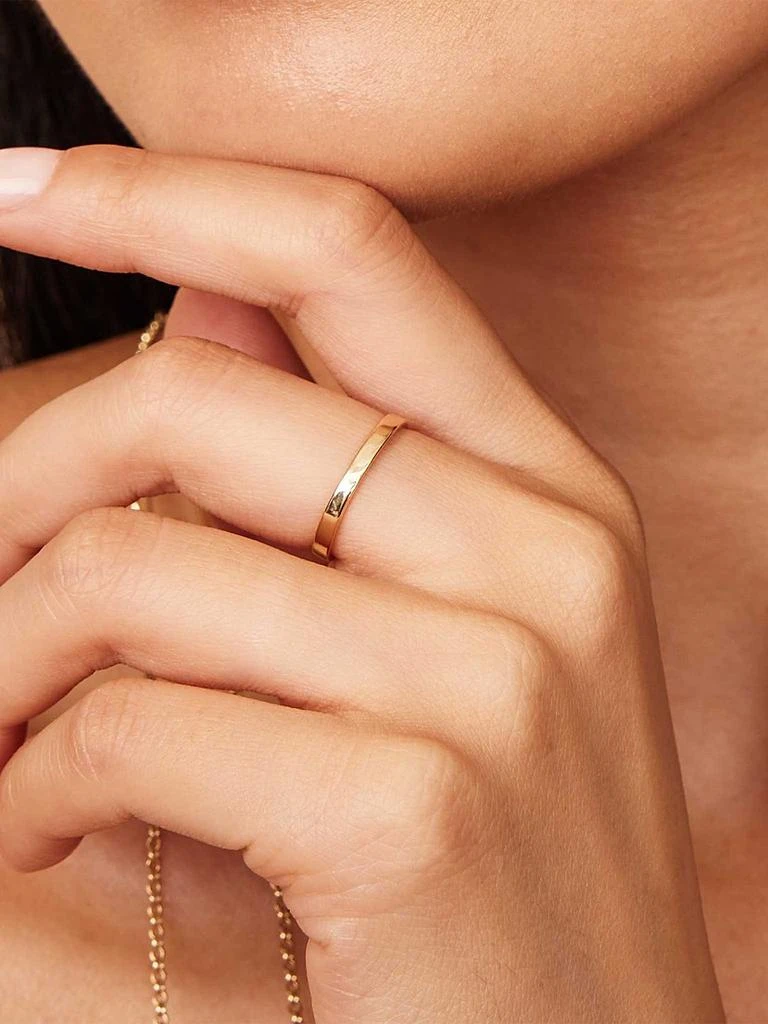 Oradina 14K Yellow Gold Forever Band Ring 4