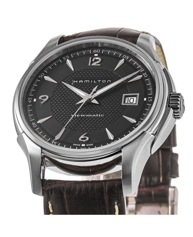 Hamilton Hamilton Jazzmaster Viewmatic Auto Black Dial Leather Strap Men's Watch H32515535 2