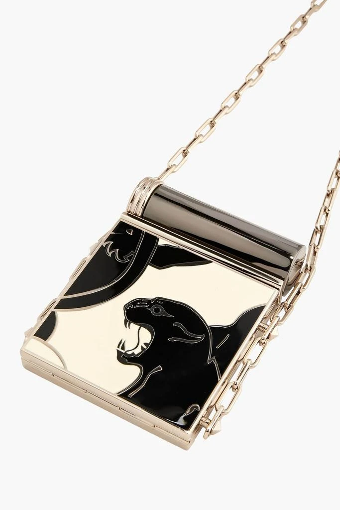 Valentino Gold-tone enamel compact mirror 3